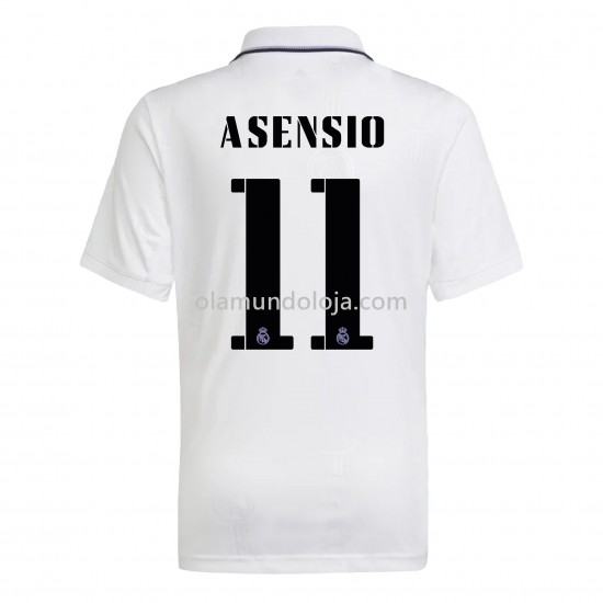 Camisola Real Madrid Asensio 11 Equipamento Primeiro 2022-2023 Manga Corta